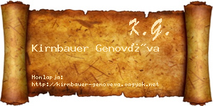 Kirnbauer Genovéva névjegykártya